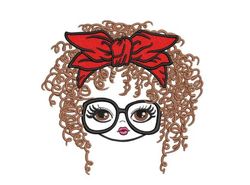 Curly Girl Embroidery Design Download Embroidery Design Pattern