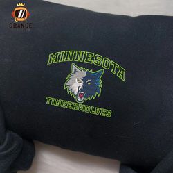 Minnesota Timberwolves Embroidered Sweatshirt, NBA Embroidered Shirt, NBA Timberwolve Embroidered Hoodie, Unisex T-Shirt