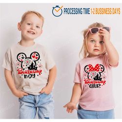 Disney Birthday Squad, Disney Birtday Boy/Girl Shirt, Minnie Mickey Shirt, Disney Trip Shirts, Disney Shirt,  Disney Mat