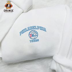 Philadelphia 76ers Embroidered Sweatshirt, NBA Embroidered Shirt, NBA 76ers Embroidered Hoodie, Unisex T-Shirt