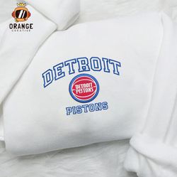 Detroit Pistons Embroidered Sweatshirt, NBA Embroidered Shirt, NBA Detroit Pistons Embroidered Hoodie, Unisex T-Shirt
