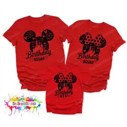 Disney Birthday Shirts, Matching Disney Birthday Shirts, Minnie Mickey Birthday,  Disney Birthday Squad, Disney Birthday
