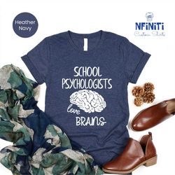 School Psychologist Brain Shirts, School Psych Shirt, Psychologist Shirt, Brain T-Shirt, Psychologist Gift, Mental Healt