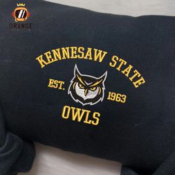 Kennesaw State Owls Embroidered Sweatshirt, NCAA Embroidered Shirt, Kennesaw State Embroidered Hoodie, Unisex T-Shirt