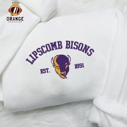 Lipscomb Bisons Embroidered Sweatshirt, NCAA Embroidered Shirt, Lipscomb Bisons Embroidered Hoodie, Unisex T-Shirt