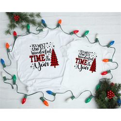 Most wonderful time of the year,Christmas family shirts,Christmas Tshirts for kids and adults,Christmas family matching