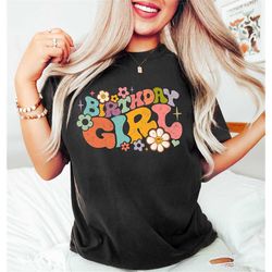 The Birthday Girl Flower Shirt,Birthday Party Girl Shirt,Birthday Squad Shirt,Youth Birthday Girl Shirt,Birthday Shirt,