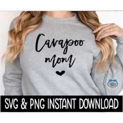 Cavapoo Mom SVG, Dog Mom SVG Files, Dog Breed SVG PnG Instant Download, Cricut Cut Files, Silhouette Cut Files, Download