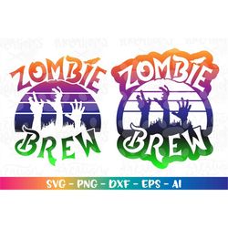 Halloween Potion Labels SVG Zombie Brew magic potion bottles color print cut file Cricut Silhouette Download vector png