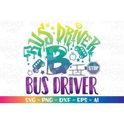 Bus Driver Graffiti Style svg School Bus driver back to school print iron on cut file Cricut Silhouete Download vector p