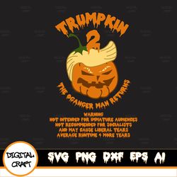 Trumpkin 2 The Orange Man Returns Halloween 2020 Trump Pumpkin PNG for sublimation