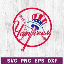 New York Yankees logo SVG, New York Yankees SVG, Yankees baseball team logo SVG PNG DXF file