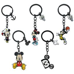 Disney Anime Mickey Mouse Keychain Kawaii Minnie Bag Pendant Charm Accessories Toys Cartoon Metal Keychain