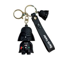 Classic Sic-fi Movie Star Wars Keychain Darth Vader Cute Silica Pendant Keyring Accessories Disney Key Holder Bag