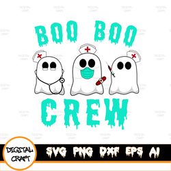 Ghost Halloween png, Boo Boo Crew, Nurse Ghost, Quarantine 2020 PNG INSTANT DOWNLOAD/Png Printable/ Sublimation Printing