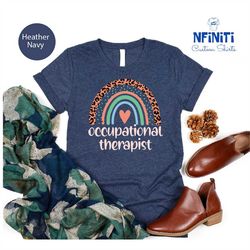 Ot Therapist Rainbow Shirts, Occupational Therapy Leopard Rainbow Tee, Ot Therapist Leopard Shirts, Ot Therapist Shirt,