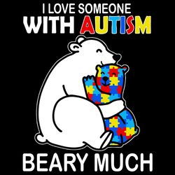 Beary Much Autism Awareness Svg, Autism Puzzle Piece Logo Svg, Autism Awareness Svg File Cut Digital Download