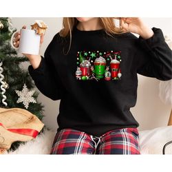 Coffee Lover Gnomes Christmas Sweatshirt Shirt Hoodie, Gnomes Christmas, Coffee Lover Christmas,Love Coffee,Family Chris
