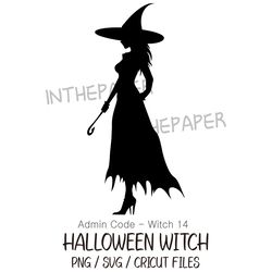 Halloween Witch Face | SVG, PNG, Black silhouette, line art, black and white, witch hat, woman, ghost, princess, deco