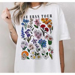 Vintage The Eras Tour Floral Shirt, Swiftie Floral Shirt, Taylor Swift Floral Shirt, Taylor Swift Song Shirt, Eras tour