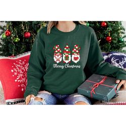 Merry Christmas Gnome Sweatshirt, Christmas Gnome Tshirt, Cute Gnomies Tshirt, Merry Christmas T-shirt, Gnome For The Ho