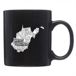 West Virginia Gifts, West Virginia Cup, West Virginia Home, West Virginia State, WV Mug, WV Gift, State Mug