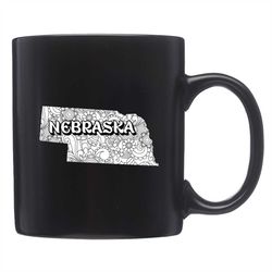 Cute Nebraska Mug, Cute Nebraska Gift, State Of Nebraska, Nebraska Gifts, Nebraska State Mug, Nebraska Coffee, NE Mug, N