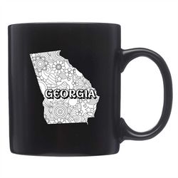 Cute Georgia Mug, Cute Georgia Gift, Georgia Mugs, Atlanta Mug, Georgia Peach Mug, Georgia Coffee, GA Mug, GA Gift, Stat