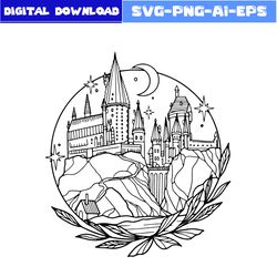 Magic School Svg, Harry Potter Svg, Hogwarts Svg, Magic Wizard Svg, Png Eps Digital File