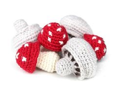 Crochet  Patterns  Toys Toadstools & Mushrooms Downloadable PDF, English