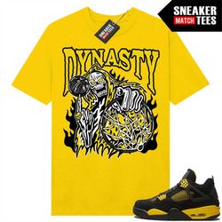 Thunder 4s shirts to match Sneaker Match Tees Yellow 'Dynasty'