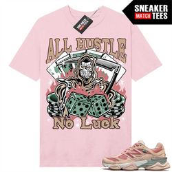 New Balance Joefresh goods Sneaker Match Tees Pink 'All Hustle No Luck'