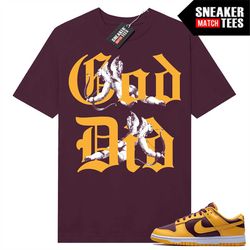 Arizona State Dunk Low to match Sneaker Match Tees Maroon 'God Did'