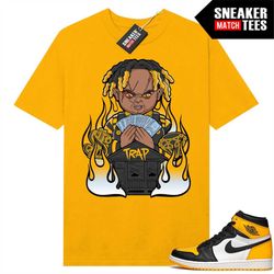 Taxi 1's shirts to match Sneaker Match Tees Yellow Gold 'Trap Chucky'
