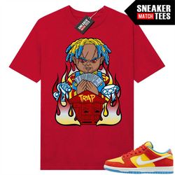 SB Dunks Bart Sneaker Match Tees Red 'Trap Chucky'