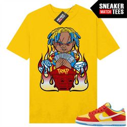SB Dunks Bart Sneaker Match Tees Yellow 'Trap Chucky'