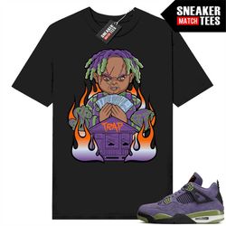 Canyon Purple 4s Matching Sneaker Tees Shirts Black 'Trap Chucky'