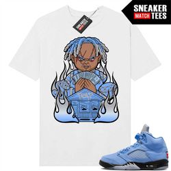 UNC 5s to match Sneaker Match Tees White 'Trap Chucky'