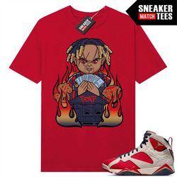 Trophy Room 7s shirts to match Sneaker Match Tees Red 'Trap Chucky'