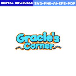 Gracie's Corner Logo Svg, Gracie's Corner Clipart, Gracie's Corner Svg, Cartoon Svg, Png Pdf Eps Dxf Digital File