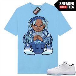 low Legend Blue 11s shirts to match Sneaker Match Tees Baby Blue 'Trap Chucky'