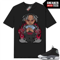 Black Flint 13s shirts to match Sneaker Match Tees Black 'Trap Chucky'