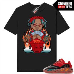 Yeezy 700 Hi-Res Red shirts to match Sneaker Match Tees Black 'Trap Chucky'
