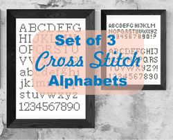 Small cross stitch alphabet PDF/ monogram little block font/ 0.5 inch letters/ 0.75 inch ABC/ needlepoint chart/ font