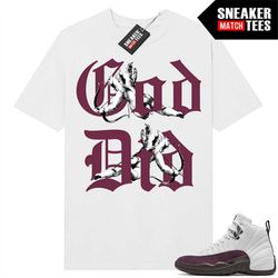 AMM 12s shirts to match Sneaker Match Tees White 'God Did'