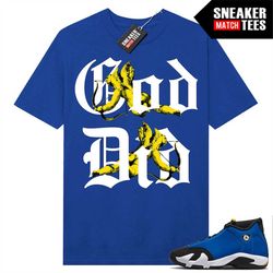 Laney 14s to match Sneaker Match Tees Royal 'God Did'