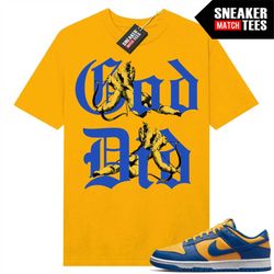 UCLA Dunk Low to match Sneaker Match Tees Gold 'God Did'