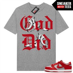 UNLV Dunk Low to match Sneaker Match Tees Heather 'God Did'
