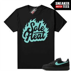 Tiffany Force 1s Shirts to match Sneaker Match Tees Black 'Soleheat Logo'