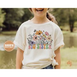 Big Sister Toddler Shirt - Boho Floral Kids Pregnancy Announcement Shirt - Sibling Natural Toddler & Youth Tee 5726